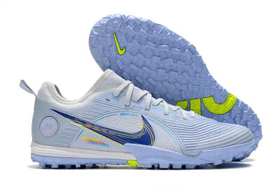 Nike Mercurial Vapor 14 Pro TF Low-Tops Soccer Shoes - White/Blue/Yellow