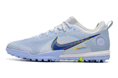 Nike Mercurial Vapor 14 Pro TF Low-Tops Soccer Shoes - White/Blue/Yellow