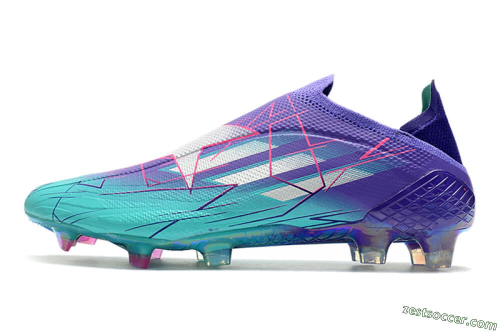 Adidas X Speedflow+ FG Low-Tops Soccer Cleats - Jade/Purple/Pink 2