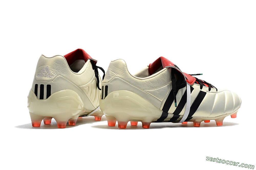 Adidas Predator Mania Champagne FG Low-Tops Soccer Cleats - Gold/Black/Red 10