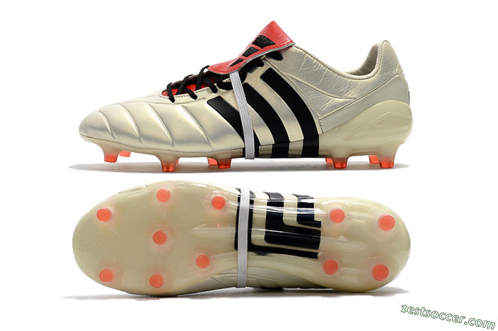Adidas Predator Mania Champagne FG Low-Tops Soccer Cleats - Gold/Black/Red 1