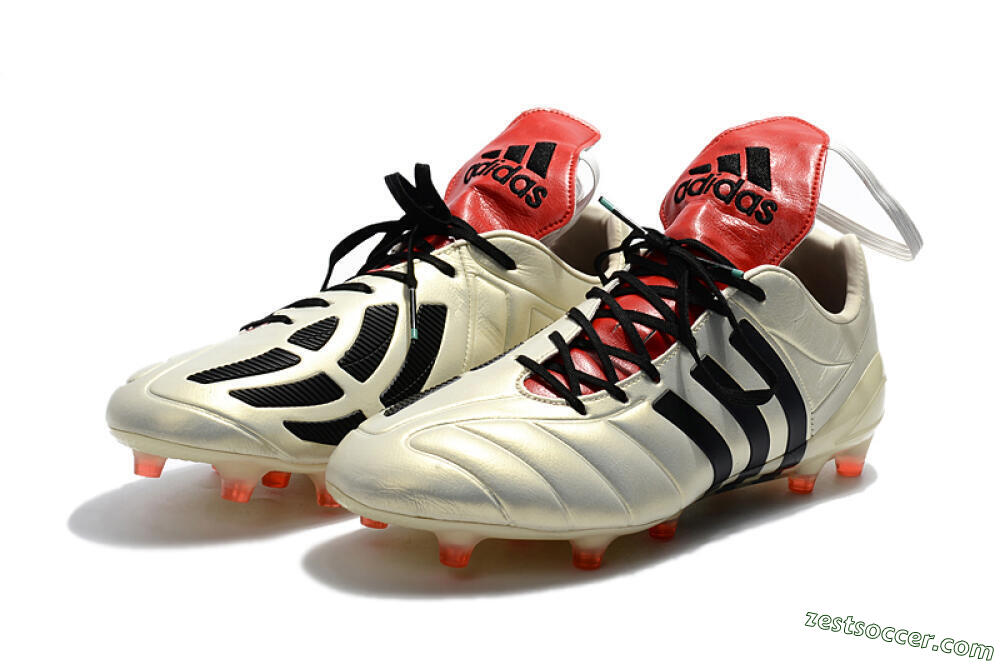 Adidas Predator Mania Champagne FG Low-Tops Soccer Cleats - Gold/Black/Red 6