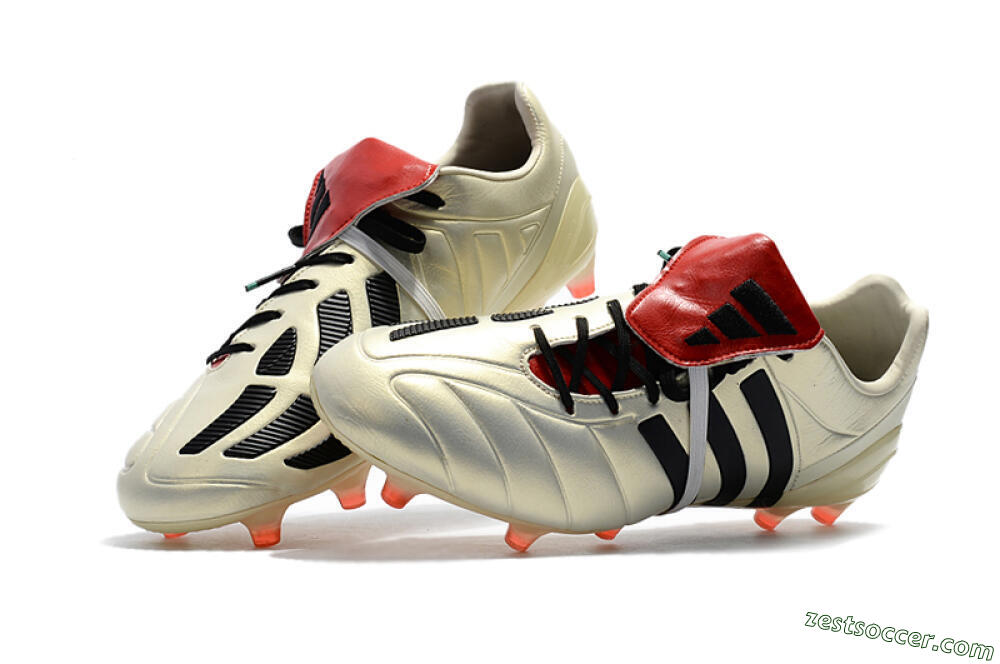 Adidas Predator Mania Champagne FG Low-Tops Soccer Cleats - Gold/Black/Red 7