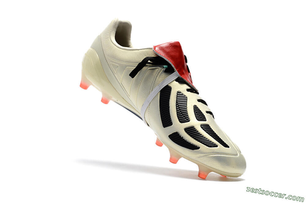 Adidas Predator Mania Champagne FG Low-Tops Soccer Cleats - Gold/Black/Red 8