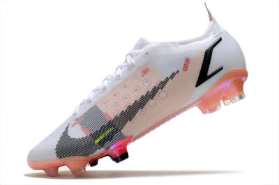 Nike Mercurial Vapor 14 Elite FG Low-Tops Soccer Cleats - White/Pink/Black/Gold