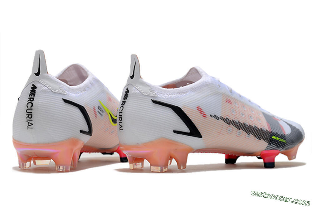 Nike Mercurial Vapor 14 Elite FG Low-Tops Soccer Cleats - White/Pink/Black/Gold 6