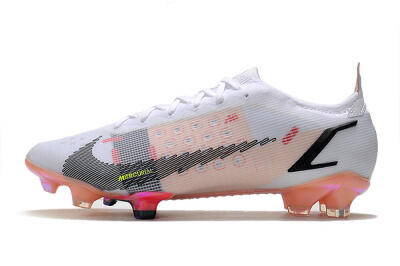 Nike Mercurial Vapor 14 Elite FG Low-Tops Soccer Cleats - White/Pink/Black/Gold