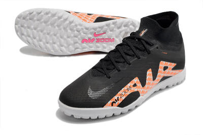 Nike Air Zoom Mercurial Superfly 9 Elite TF High-Tops Soccer Shoes - Black/Orange/White