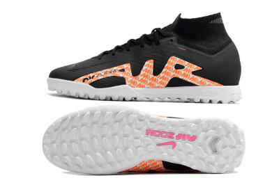 Nike Air Zoom Mercurial Superfly 9 Elite TF High-Tops Soccer Shoes - Black/Orange/White