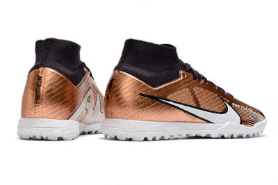 Nike Air Zoom Mercurial Superfly 9 Elite TF High-Tops Soccer Shoes - Gold/White/Black