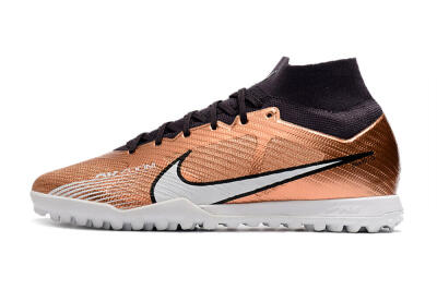 Nike Air Zoom Mercurial Superfly 9 Elite TF High-Tops Soccer Shoes - Gold/White/Black