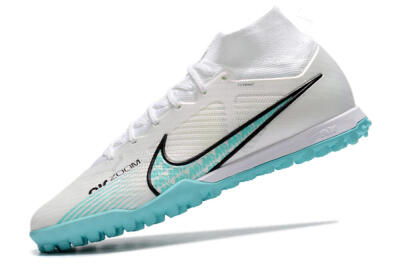 Nike Air Zoom Mercurial Superfly 9 Elite TF High-Tops Soccer Shoes - White/Jade/Black