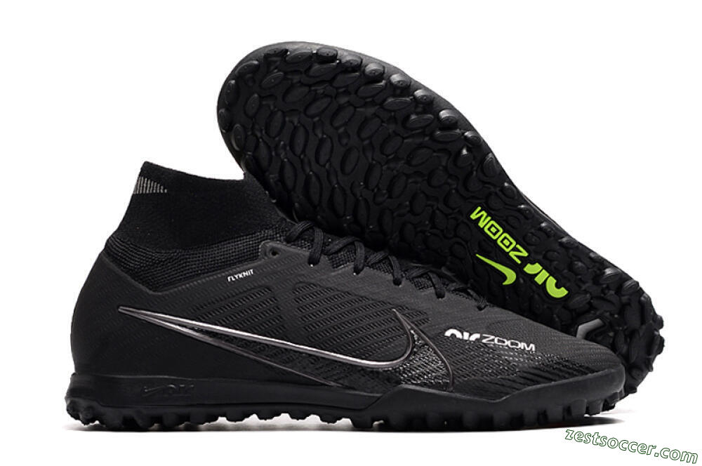 Nike Air Zoom Mercurial Superfly 9 Elite TF High-Tops Soccer Shoes - Black/White/Yellow 0