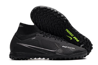 Nike Air Zoom Mercurial Superfly 9 Elite TF High-Tops Soccer Shoes - Black/White/Yellow