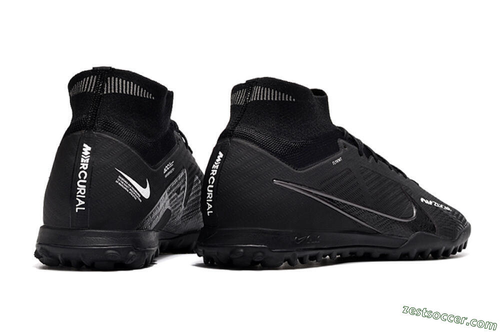Nike Air Zoom Mercurial Superfly 9 Elite TF High-Tops Soccer Shoes - Black/White/Yellow 6