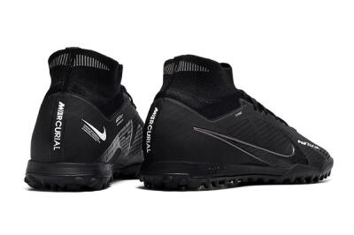 Nike Air Zoom Mercurial Superfly 9 Elite TF High-Tops Soccer Shoes - Black/White/Yellow
