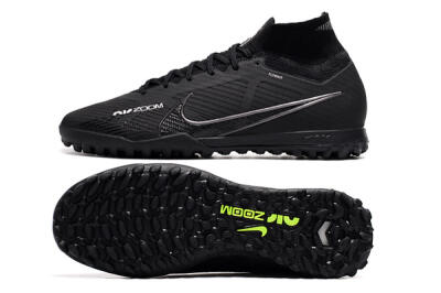Nike Air Zoom Mercurial Superfly 9 Elite TF High-Tops Soccer Shoes - Black/White/Yellow