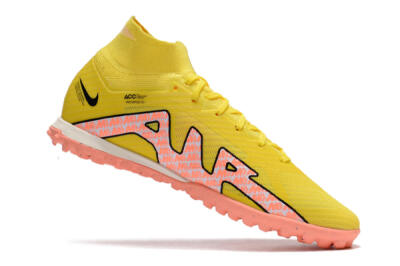 Nike Air Zoom Mercurial Superfly 9 Elite TF High-Tops Soccer Shoes - Yellow/Pink/Black