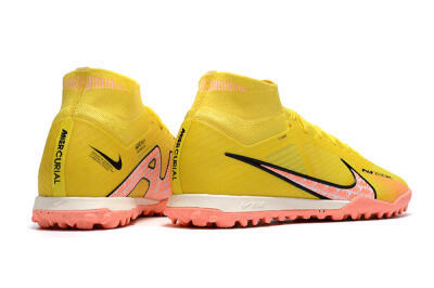 Nike Air Zoom Mercurial Superfly 9 Elite TF High-Tops Soccer Shoes - Yellow/Pink/Black
