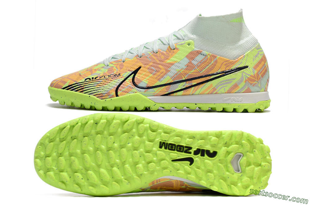 Nike Air Zoom Mercurial Superfly 9 Elite TF High-Tops Soccer Shoes - Yellow/Brown/Black 1