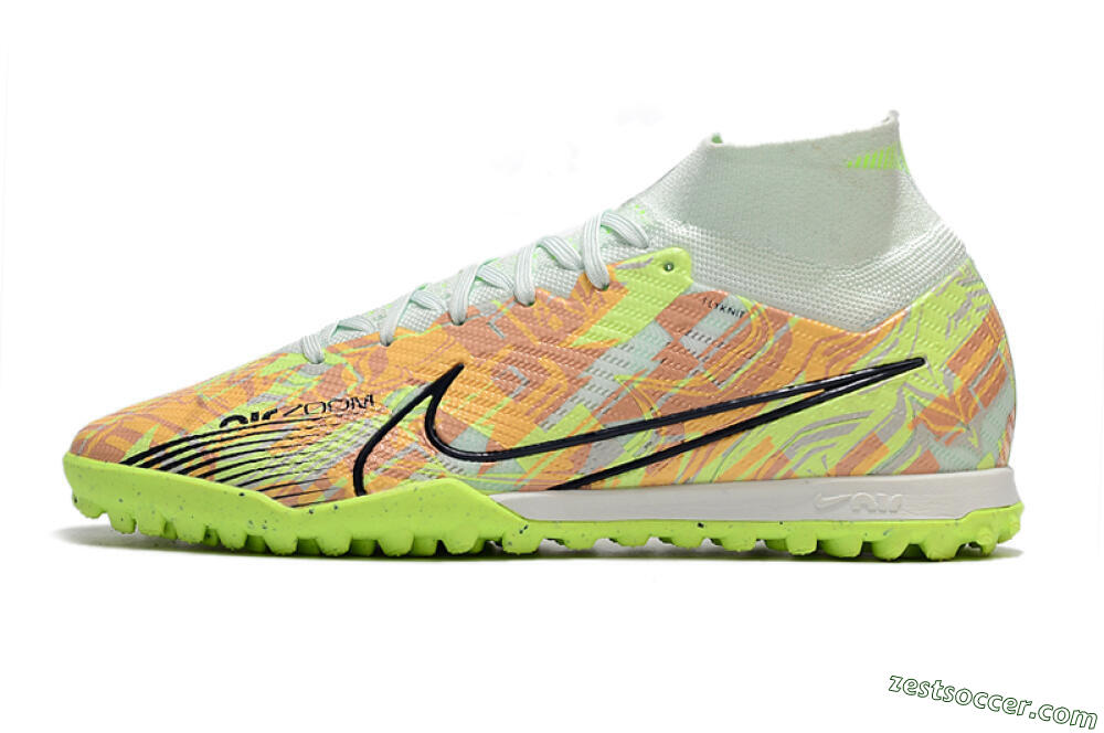 Nike Air Zoom Mercurial Superfly 9 Elite TF High-Tops Soccer Shoes - Yellow/Brown/Black 2