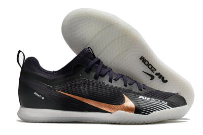 Nike Air Zoom Mercurial Vapor 15 Pro IC Low-Tops Soccer Shoes - Black/Gold/White
