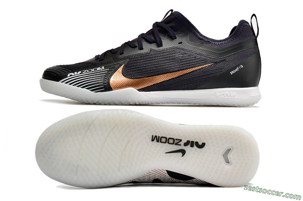 Nike Air Zoom Mercurial Vapor 15 Pro IC Low-Tops Soccer Shoes - Black/Gold/White 1