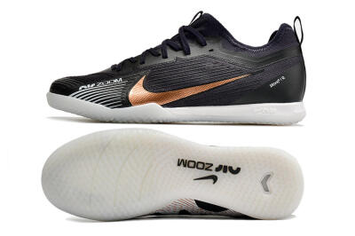 Nike Air Zoom Mercurial Vapor 15 Pro IC Low-Tops Soccer Shoes - Black/Gold/White