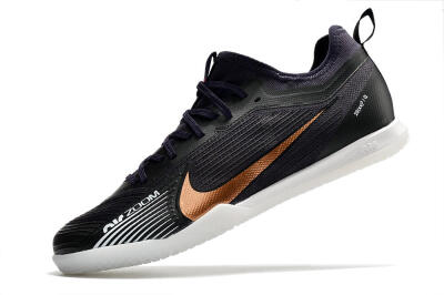Nike Air Zoom Mercurial Vapor 15 Pro IC Low-Tops Soccer Shoes - Black/Gold/White