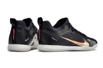 Nike Air Zoom Mercurial Vapor 15 Pro IC Low-Tops Soccer Shoes - Black/Gold/White