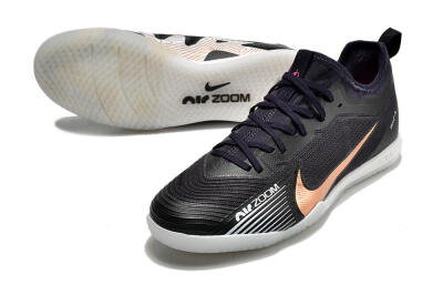 Nike Air Zoom Mercurial Vapor 15 Pro IC Low-Tops Soccer Shoes - Black/Gold/White