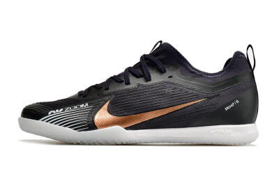 Nike Air Zoom Mercurial Vapor 15 Pro IC Low-Tops Soccer Shoes - Black/Gold/White