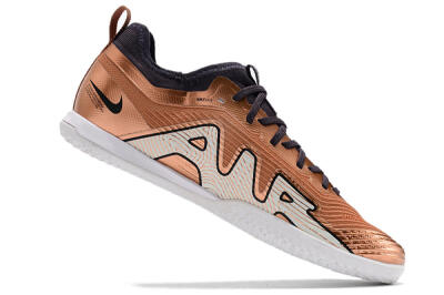 Nike Air Zoom Mercurial Vapor 15 Pro IC Low-Tops Soccer Shoes - Gold/White/Black