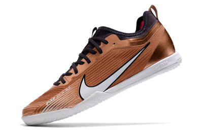 Nike Air Zoom Mercurial Vapor 15 Pro IC Low-Tops Soccer Shoes - Gold/White/Black