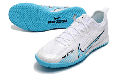 Nike Air Zoom Mercurial Vapor 15 Pro IC Low-Tops Soccer Shoes - White/Blue/Black