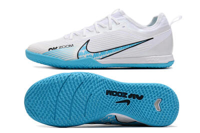 Nike Air Zoom Mercurial Vapor 15 Pro IC Low-Tops Soccer Shoes - White/Blue/Black
