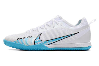 Nike Air Zoom Mercurial Vapor 15 Pro IC Low-Tops Soccer Shoes - White/Blue/Black
