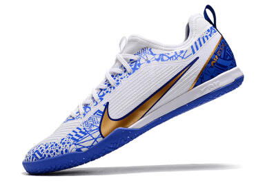 Nike Air Zoom Mercurial Vapor 15 Pro IC Low-Tops Soccer Shoes - White/Blue/Gold