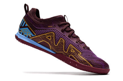 Nike Air Zoom Mercurial Vapor 15 Pro IC Low-Tops Soccer Shoes - Red/Purple/Gold/Blue