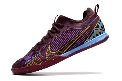 Nike Air Zoom Mercurial Vapor 15 Pro IC Low-Tops Soccer Shoes - Red/Purple/Gold/Blue