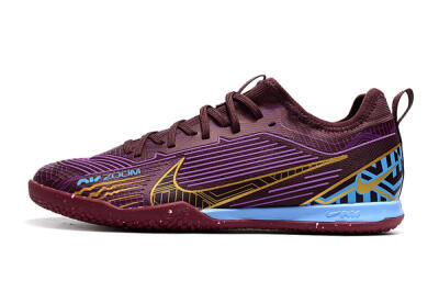 Nike Air Zoom Mercurial Vapor 15 Pro IC Low-Tops Soccer Shoes - Red/Purple/Gold/Blue