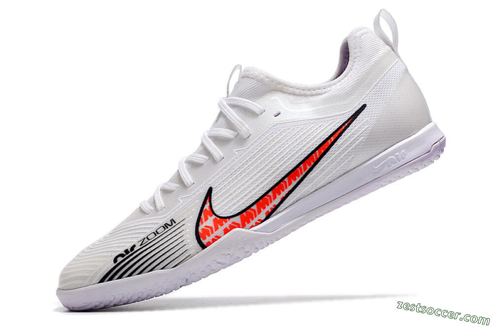 Nike Air Zoom Mercurial Vapor 15 Pro IC Low-Tops Soccer Shoes - White/Black/Red 5