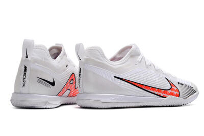 Nike Air Zoom Mercurial Vapor 15 Pro IC Low-Tops Soccer Shoes - White/Black/Red