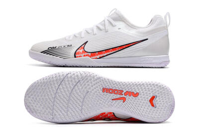 Nike Air Zoom Mercurial Vapor 15 Pro IC Low-Tops Soccer Shoes - White/Black/Red