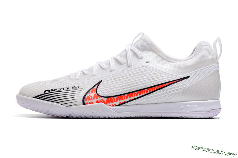 Nike Air Zoom Mercurial Vapor 15 Pro IC Low-Tops Soccer Shoes - White/Black/Red 2
