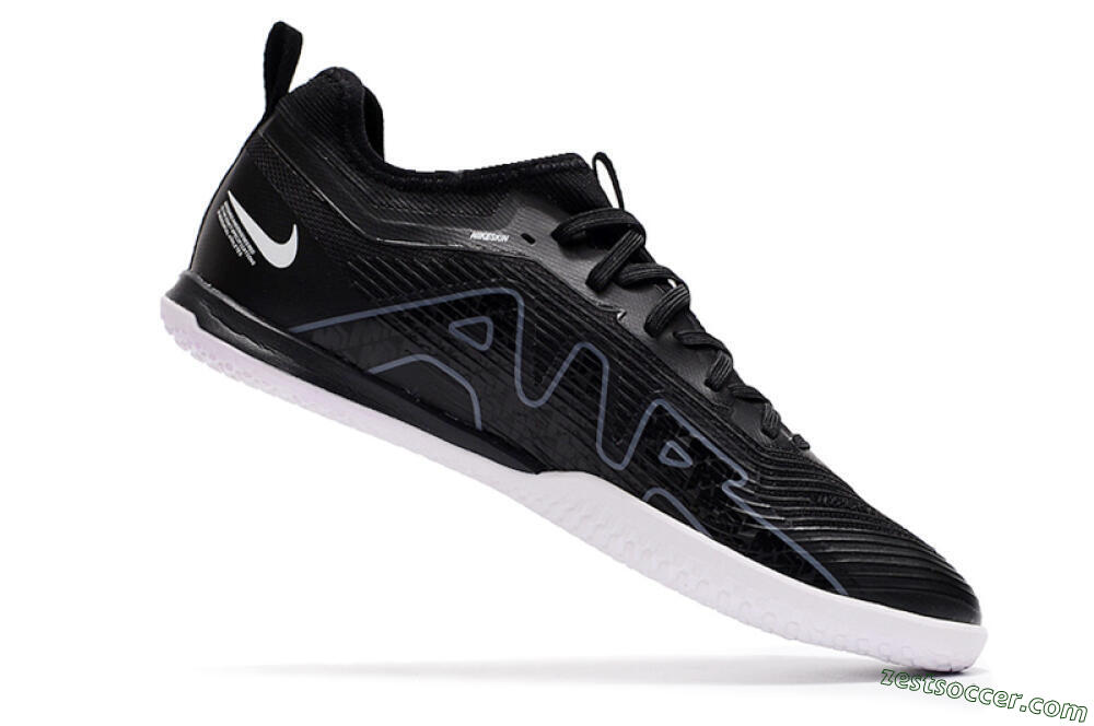 Nike Air Zoom Mercurial Vapor 15 Pro IC Low-Tops Soccer Shoes - Black/White/Yellow 4