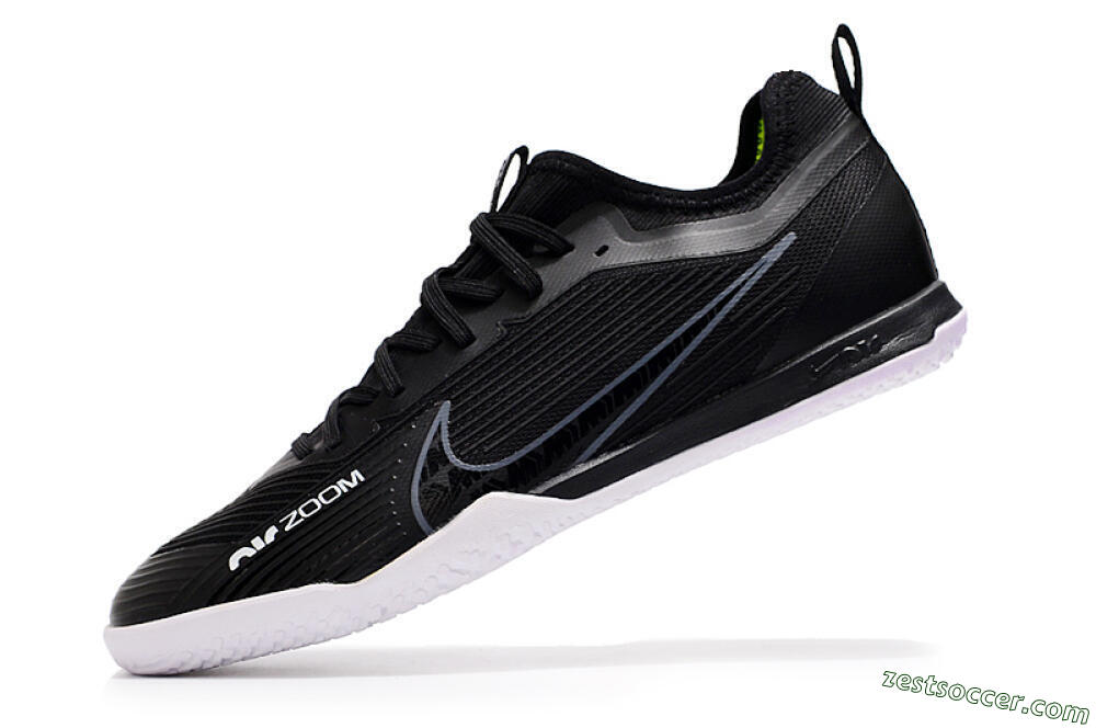 Nike Air Zoom Mercurial Vapor 15 Pro IC Low-Tops Soccer Shoes - Black/White/Yellow 5