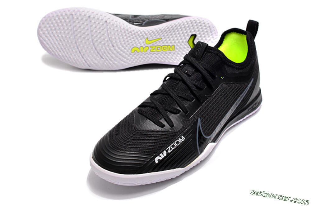 Nike Air Zoom Mercurial Vapor 15 Pro IC Low-Tops Soccer Shoes - Black/White/Yellow 3