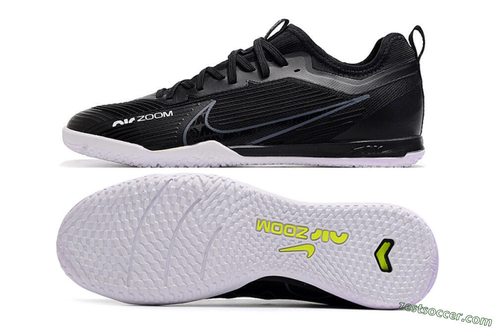 Nike Air Zoom Mercurial Vapor 15 Pro IC Low-Tops Soccer Shoes - Black/White/Yellow 1
