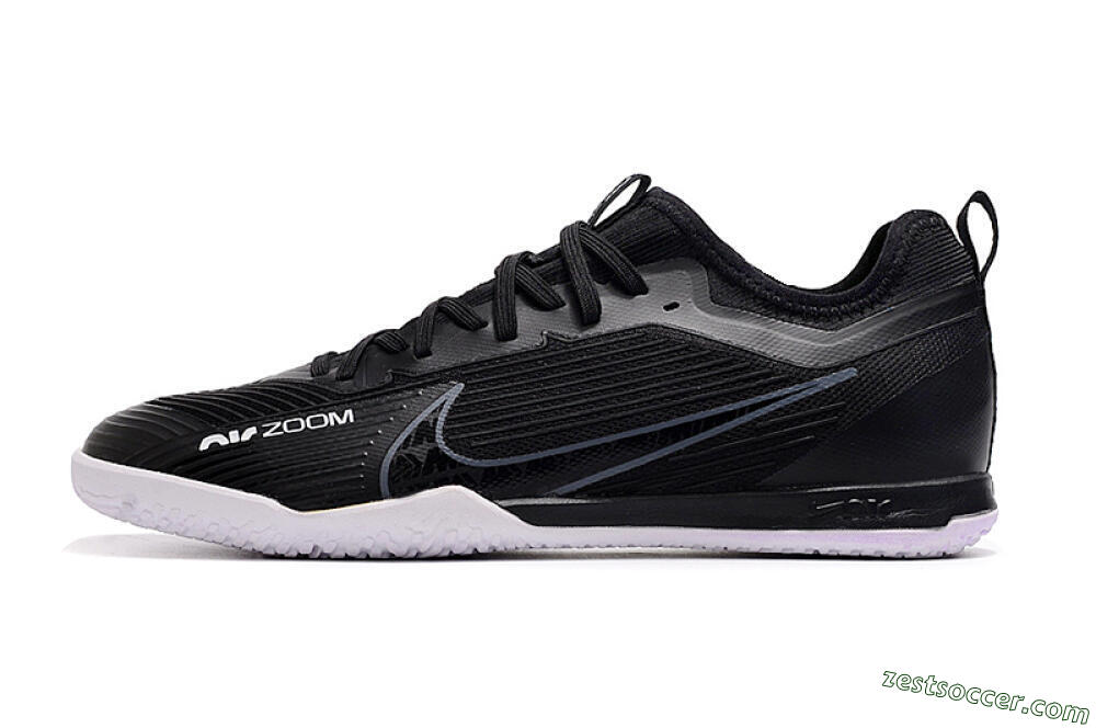 Nike Air Zoom Mercurial Vapor 15 Pro IC Low-Tops Soccer Shoes - Black/White/Yellow 2